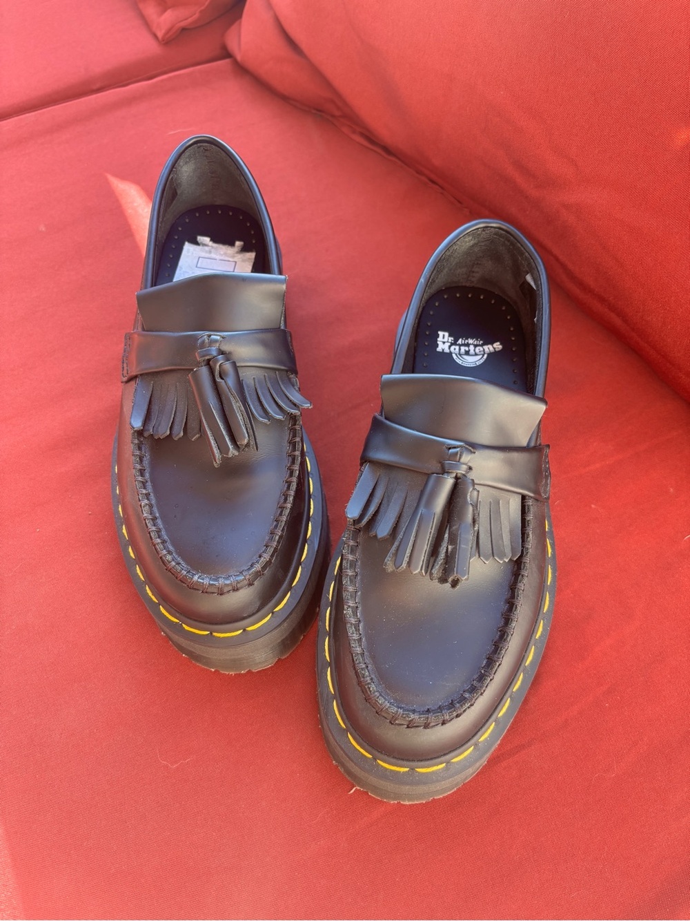 Dr. Martens Black Adrian platform Lug Loafers